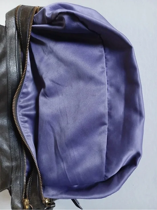 Coach Hampton Leather Lindsey satchel hang bag mahogany brown gold hardware - Picture 14 of 16